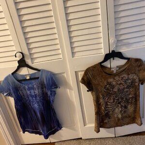 TWO Women's Sequinced Short Sleeve Tops